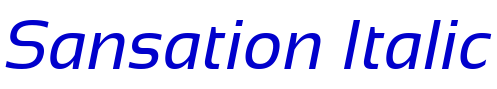 Sansation Italic 字体
